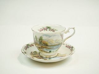 Vintage Royal Albert teacup and saucer "Road To The Isles"