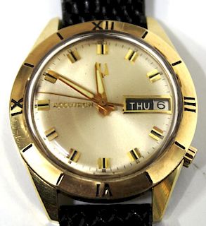 Bulova Accutron Vintage 14K Yellow Gold Watch