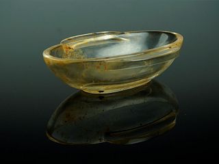 Ancient Rock Crystal Han Dynasty Ear Vessel, China