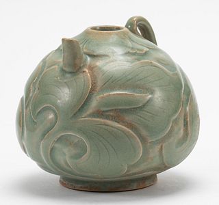 Celadon Incised Lotus Pattern Wine Pot - Liao Dynasty