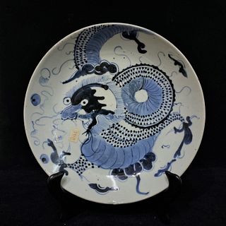  Chinese Porcelain Blue And White Plate-Qing Dynasty