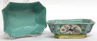 Pair of Rectangular Chinese Export Porcelain Bowls