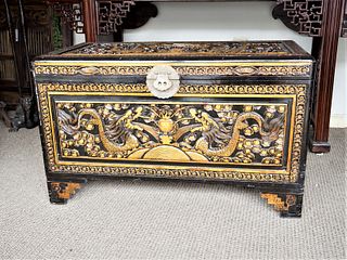 A Chinese Export Camphorwood Trunk from the 1950s