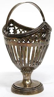 Pierced & Articulated Silver-Plate Candy Basket