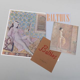 Group of Three Balthus Exhibition Catalogues and a Poster