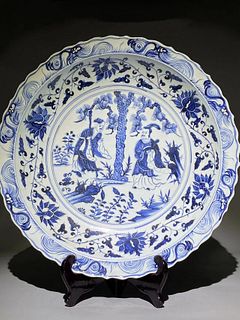 A Blue and White Porcelain Charger