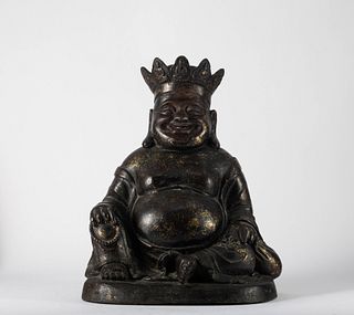 A Bronze  Figure Milefo Buddha-Ming Dynasty