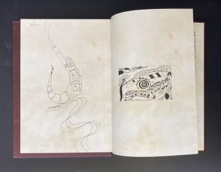 Raphael Abecassis- Hardcover Book.Original one of a kind  Hand Drawing
