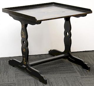 Chinese Black- & Gilt-Painted Table
