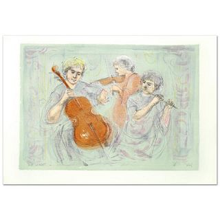 Trio Limited Edition Lithograph by Edna Hibel (1917-2014), Numbered and Hand Signed with Certificate of Authenticity.
