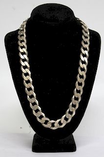 Italian Men's Heavy Sterling Silver Chain Necklace