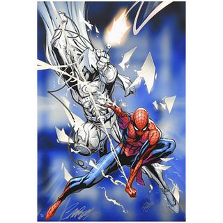 Stan Lee, "Vengeance of the Moon Knight #9" Limited Edition on Canvas by J. Scott Campbell, Numbered and Hand Signed by the Artist and Stan Lee (1922-