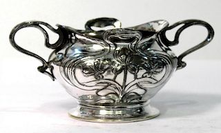 WMF German Art Nouveau Britannia Metal Lotus Bowl