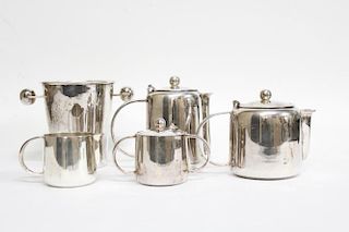 Mid-Century Modern Silver-Plate Coffee & Tea Set