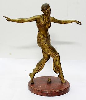 Art Deco Gilt Bronze Figure of a Dancer
