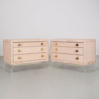 Bielecky Bros., cane, lucite chests of drawers