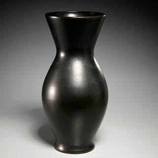 Pol Chambost, large black glaze vase