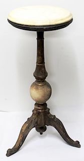 Small Queen Anne-Style Marble Top Tripod Stand