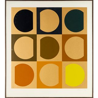 Victor Vasarely, color screen print, 1964