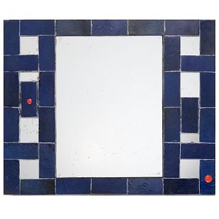Else Fischer-Hansen, rare tile mirror, 1965