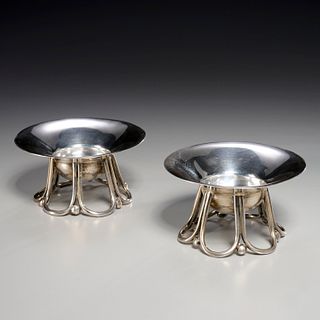 William Spratling, pair silver candle holders