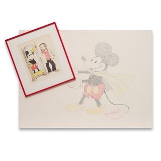 Maurice Sendak, Mickey Mouse mixed media drawing