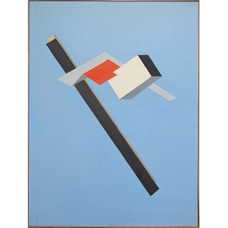 El Lissitzky (manner), large oil on canvas
