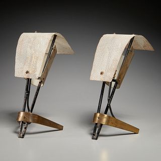 Pierre Guariche (attrib.), pair Kite table lamps