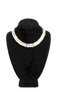 Mexican Modernist Sterling Silver Choker Necklace
