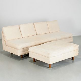 Harvey Probber, four-seat sofa and ottoman
