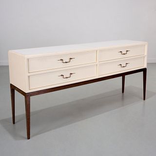 Tommi Parzinger, lacquer and mahogany sideboard