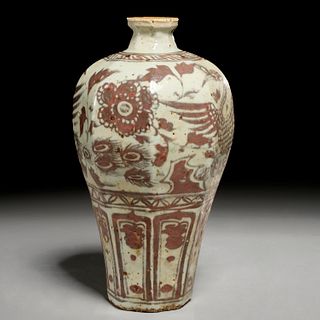 Chinese Yuan style Cizhou octagonal vase