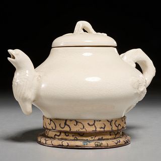 Chinese Dehua teapot and cover
