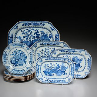 Group Chinese blue & white porcelain tablewares