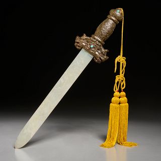 Chinese ceremonial sword with jade blade