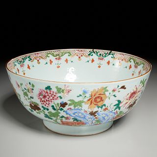 Chinese Export famille rose punch bowl