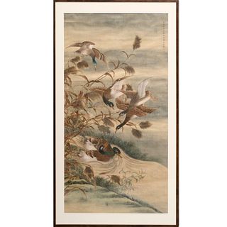 Bian jingzhao (manner), watercolor on silk