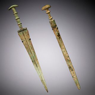 (2) Chinese Warring States style bronze daggers