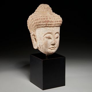 Southeast Asian terracotta Buddha head