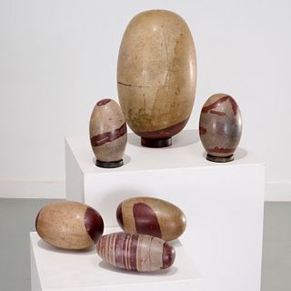 Collection (6) Shiva Lingam stones