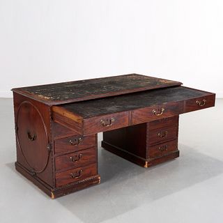 George II mahogany pedestal desk, ex-Rosenbach