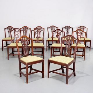 (12) dining chairs supplied by Mario Buatta