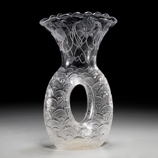 Nice American Art Nouveau cut glass vase