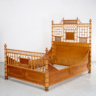 American Aesthetic faux bamboo full bed