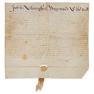 Peter Stuyvesant (attrib.), signed document, 1654