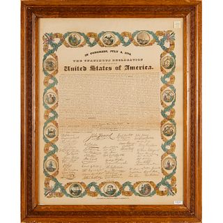 Declaration of Independence, engraving, c. 1850