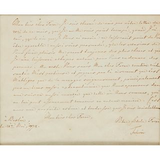 Frederick II (the Great), autograph letter, signed