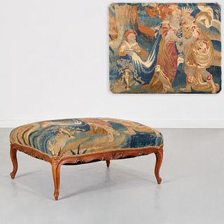Nice Louis XV style tapestry ottoman