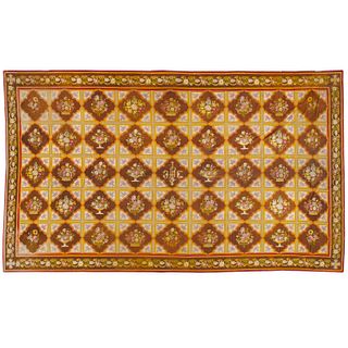 Palatial antique French needlepoint carpet