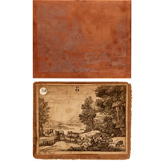 Claude Lorrain, copper printing plate & etching